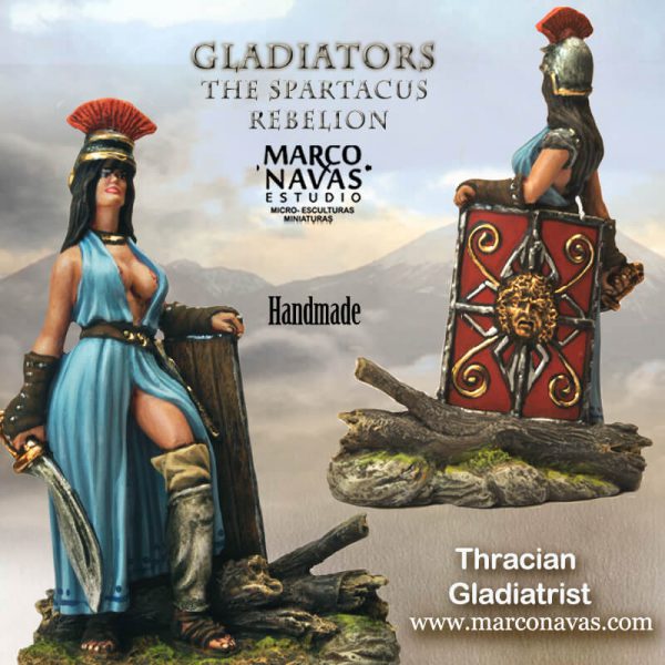 Gladiator , Thracian Gladiatrist miniatur Figure Collection, Marco Navas