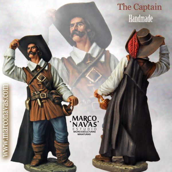 Historical Figures musketeer captain, miniature Figure Collection, Marco Navas