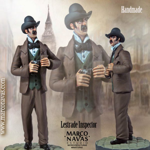 Lestrade Inspector, Sherlock Holmes in Baker Street, Miniatures Figures Collection, Marco Navas
