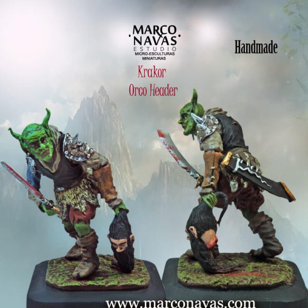 Fantasy orc miniatur figure, Marco Navas