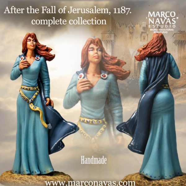 Historical Figures Medieval Lady Jerusalem, miniature Figure Collection, Marco Navas