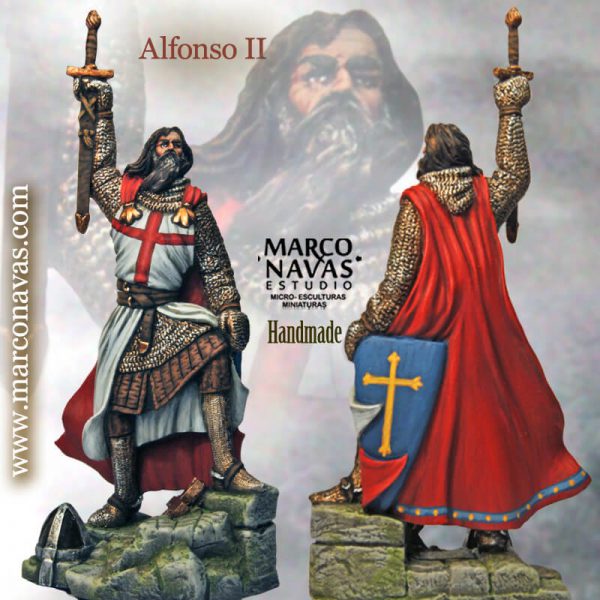 Medieval-Alfonso II, Historical Figures Medieval miniature , Figures Collection, Marco Navas