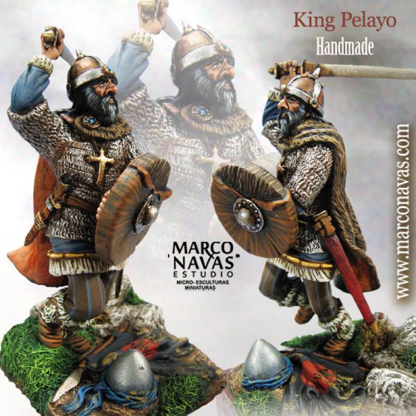 Pelayo,Historical Figures Medieval miniature , Figures Collection, Marco Navas