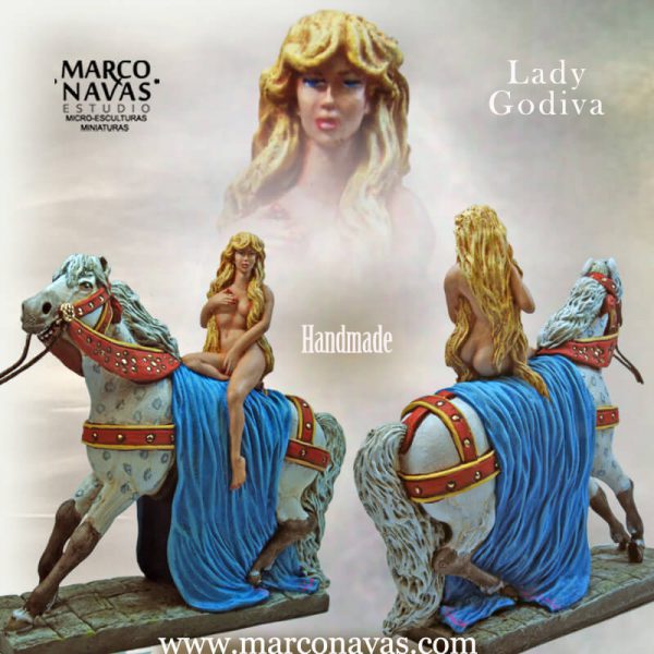 Lady Godiva,Historical Figures Medieval miniature , Figures Collection, Marco Navas